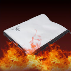 WESSLECO Fireproof Money Jewelry Valuables File Folder Cash Pouch Document Bag