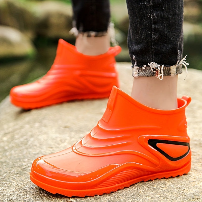 Men's Ankle Rain Boots Non slip Wear resistant Waterproof Rain Shoes