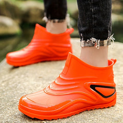 Men's Ankle Rain Boots Non slip Wear resistant Waterproof Rain Shoes