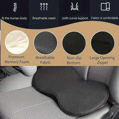 Memory Foam Car Seat Cushion for Back Pain Relief