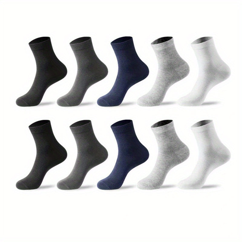 10 Pairs Teenagers Boys Casual Sports Socks Basketball Breathable Crew Socks
