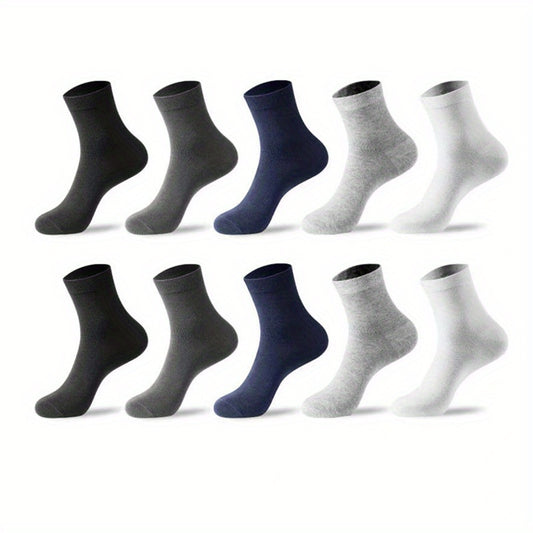 10 Pairs Teenagers Boys Casual Sports Socks Basketball Breathable Crew Socks