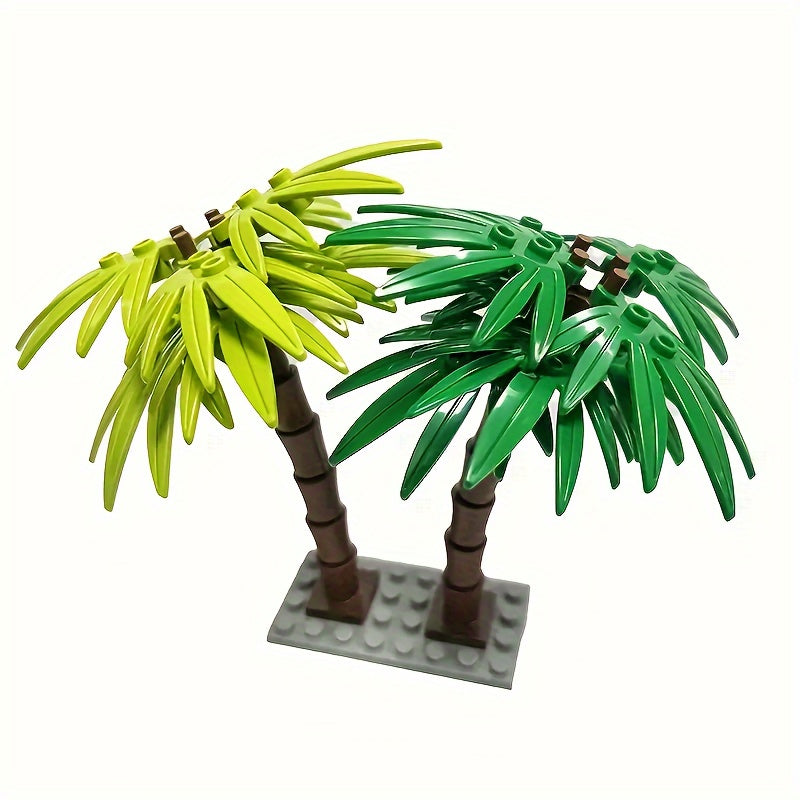 Coconut Palm Tree Beach Scene Building Blocks Set