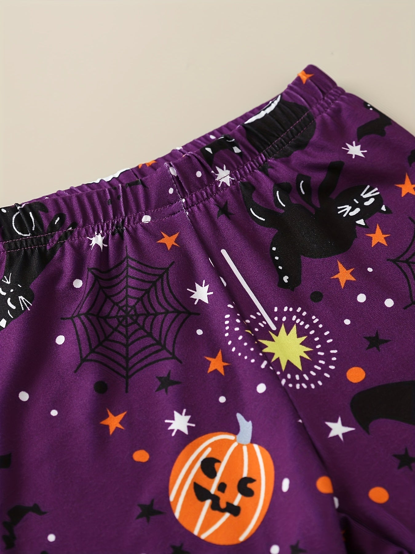 Girls 2 Pack Halloween Knitted Leggings Set