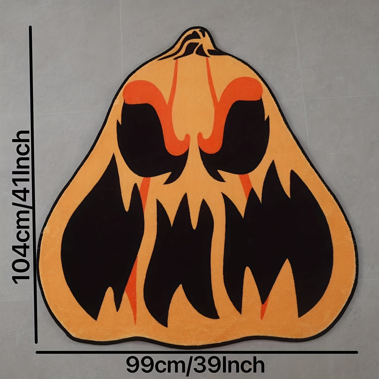 Horror Pumpkin Special Shaped Rug Halloween Home Decor