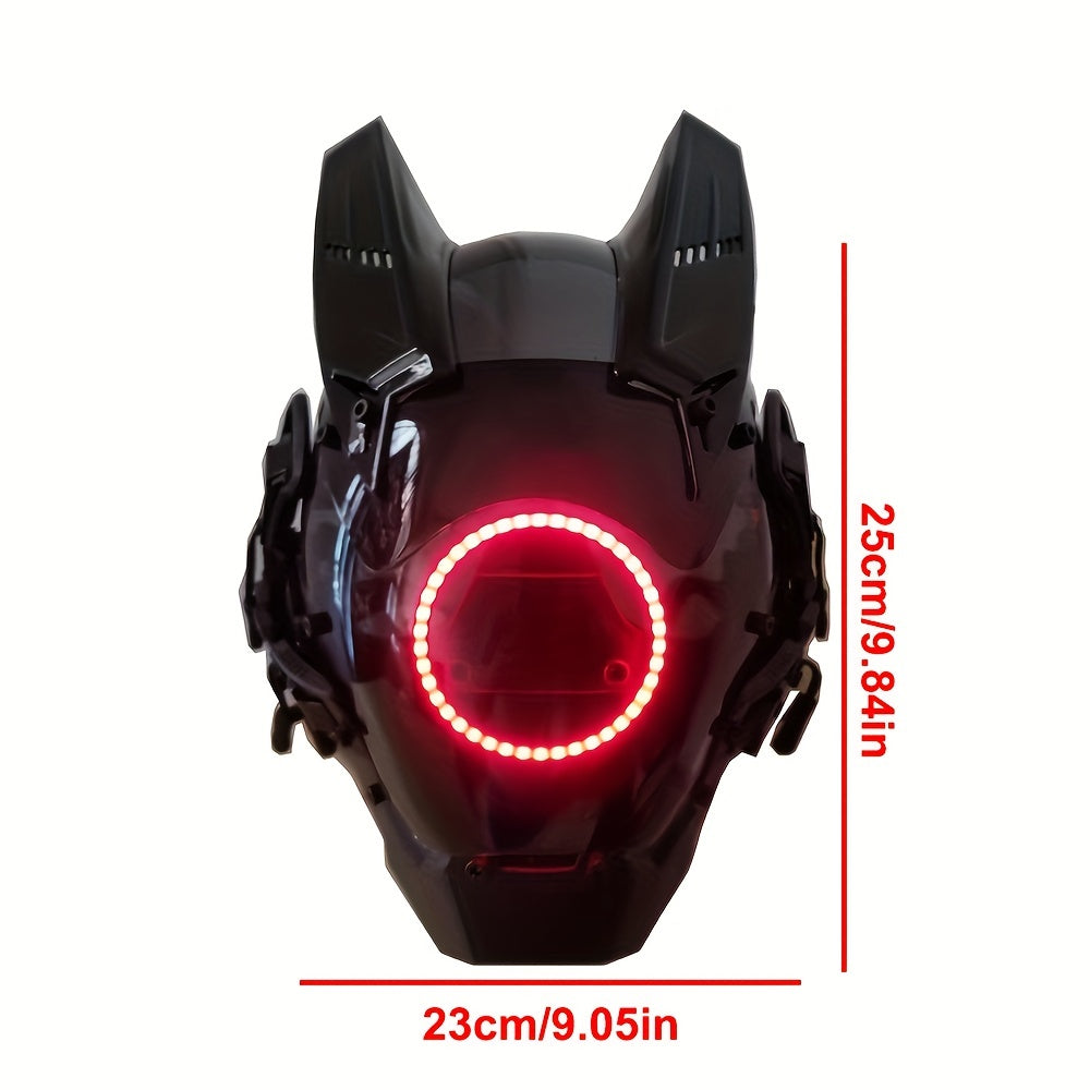 Personalised Luminous Cyberpunk Mask For Cosplay Photography Street Shooting