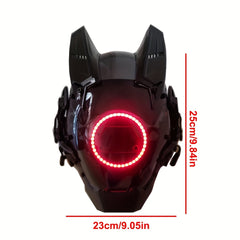 Personalised Luminous Cyberpunk Mask For Cosplay Photography Street Shooting