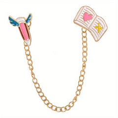 Rabbit Eating Carrot Alloy Brooch for Shirt Bag Decoration