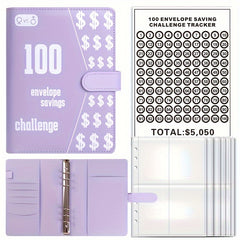 100 Envelope Challenge Binder Couple 100 Days Money Saving Journal