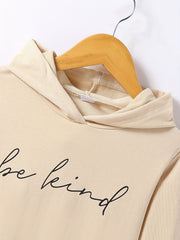 Boy's Hoodie & Sweatpants Set BE KIND Print Kid's Clothes