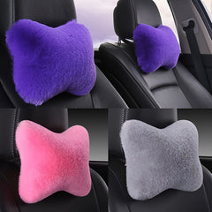Rabbit Plush Car Headrest Pillow Set