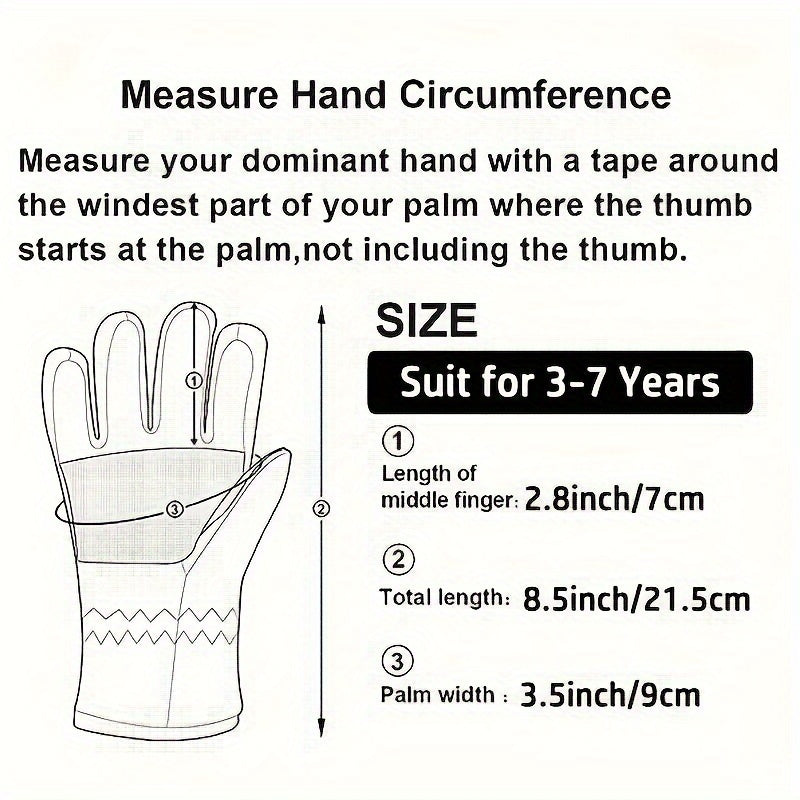 Kids Skiing Gloves Windproof Waterproof Outdoor Hiking