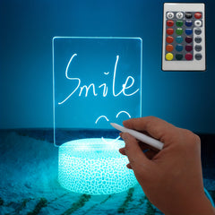 Rewritable Night Light With Message Board - Girl Bedroom Sleep Light