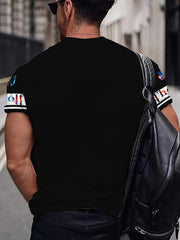 Men's Wolf Graphic T-shirt Casual Tee for Summer