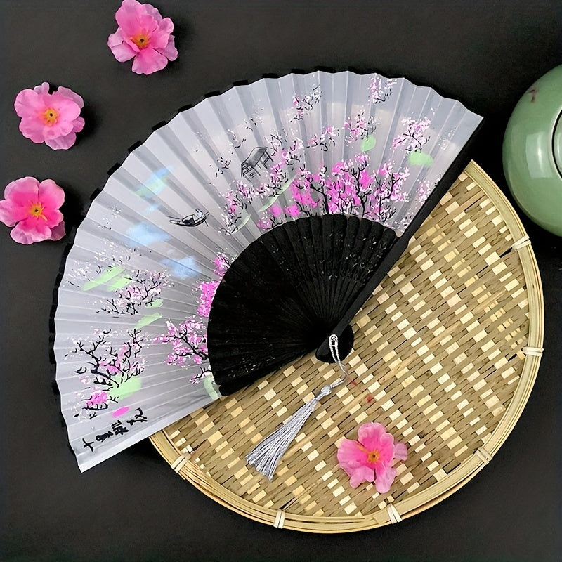 Men's Bamboo Folding Fan - Stylish Handheld Accessory
