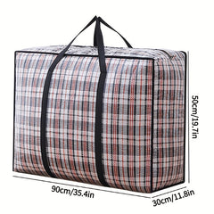 Large Capacity Striped Duffle Bag Dustproof Storage Bag