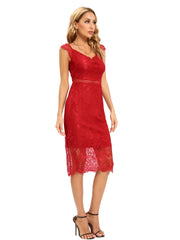 Lace Slim Dress Short Sleeve Casual Spring Summer Women's Clothing
