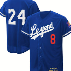 Youth Kid's 824 Embroidery Baseball Jersey Short Sleeve Uniform