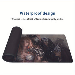 Large Princess Beauty Mouse Pad 23.7x11.8in Non-slip Rubber Washable