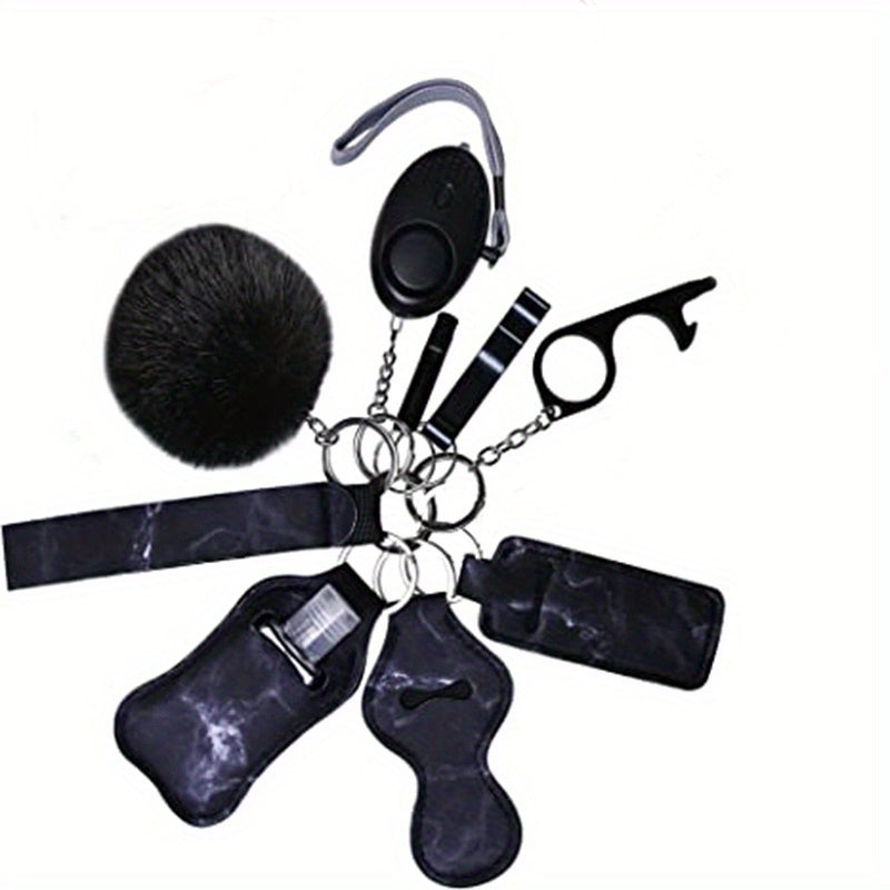 10pcs Women Safety Keychain Set with Personal Alarm - Holiday Gift