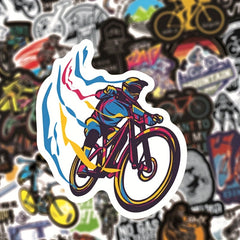 50 Pcs MTB Cyclist Stickers Outdoor Sports Car Travel Luggage Phone Guitar