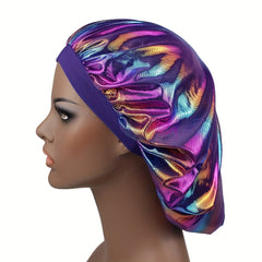 Laser Y2K Elastic Bonnet Lightweight Bright Gradient Hair Bonnet