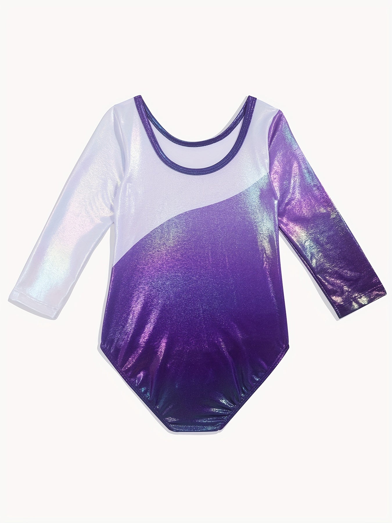 Girls Ballet High Stretch Long Sleeve Bodysuit For Dance Performance