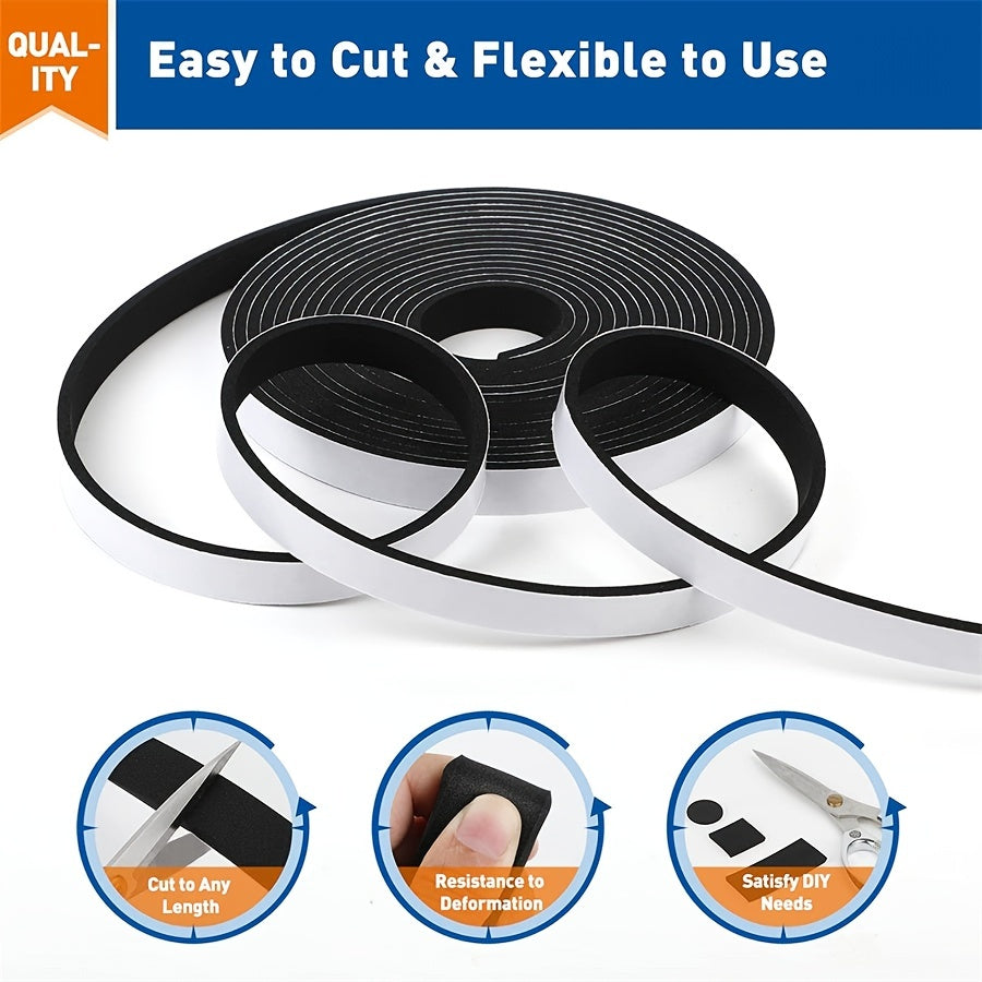 Door Weather Stripping 1/2"X1/8" Window Door Seal Strip 50ft