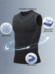 Men's Quick Dry Sleeveless Tank Top for Running Gym Workout
