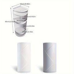 Rotatable Corner Storage Rack with Dust-proof Shelf