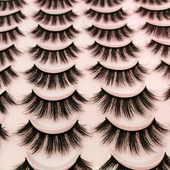 20 Pairs 3D Makeup False Eyelashes Long Dense Soft Set for Cosplay Costume Party