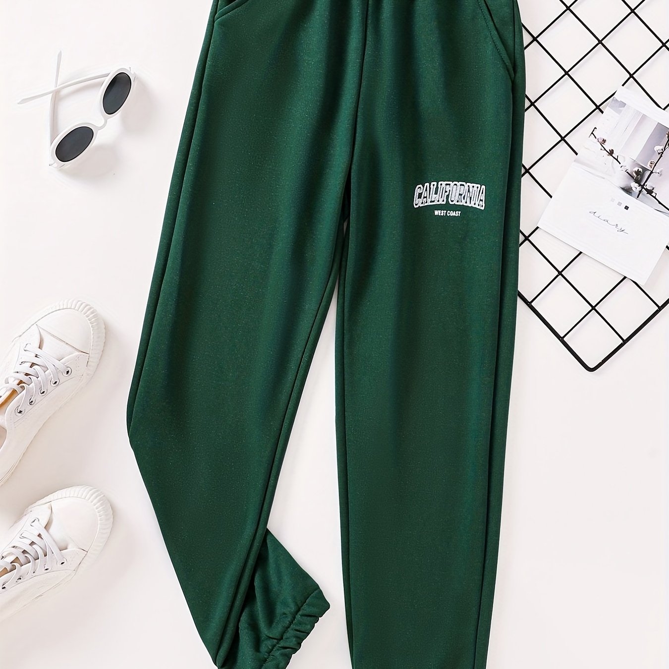 CALIFORNIA Boys Letter Print Active Sweatpants Jogger Sports Pants