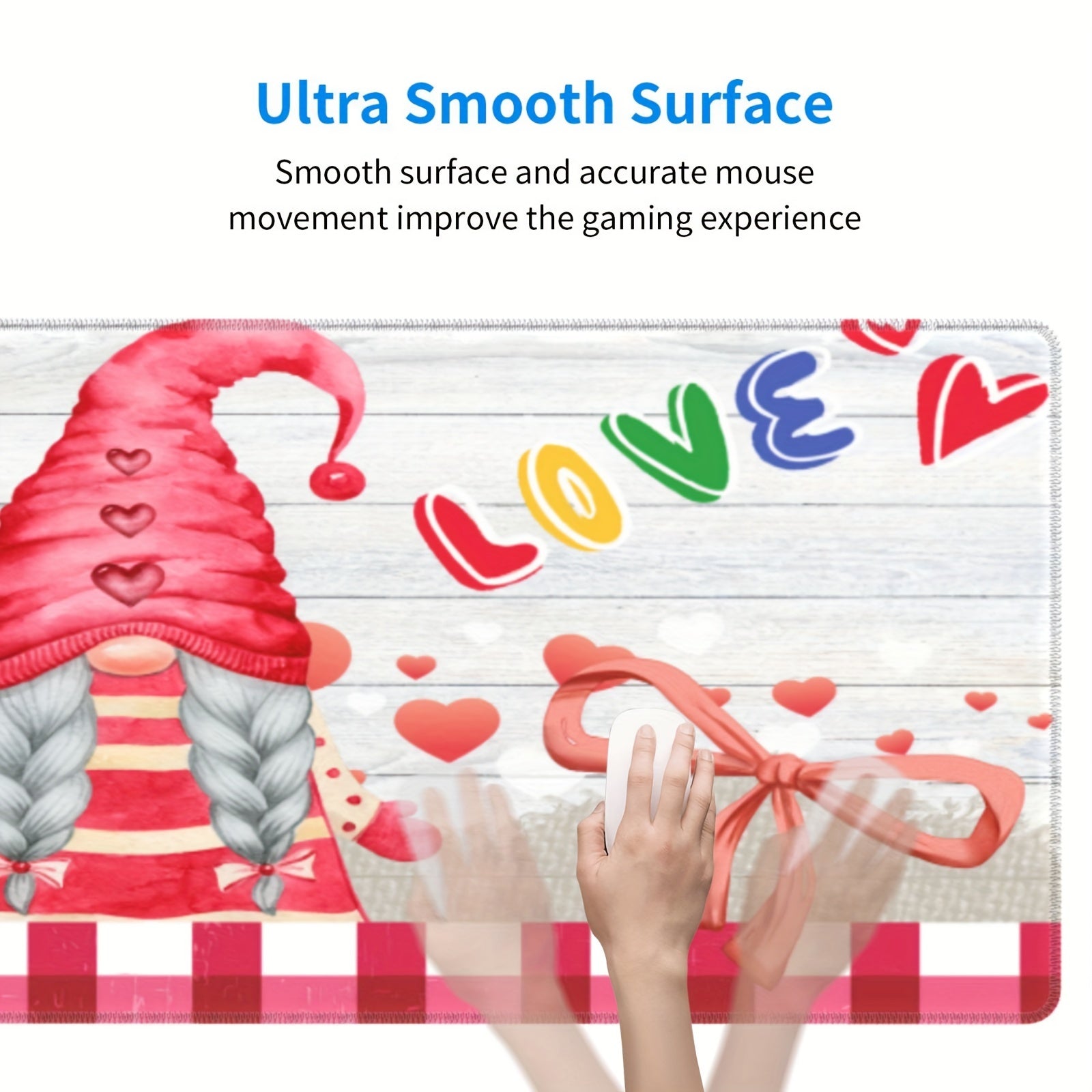 Desk Mat Love Large Mouse Pad Extended Gaming Mouse Pad Mat Non Slip Base