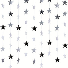 Silver Star Hanging Banner 3.99m Wedding Baby Shower Birthday Decor