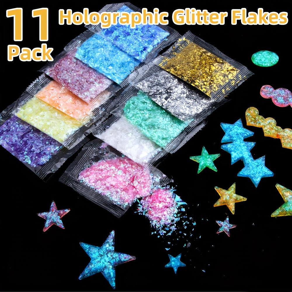 37PCS Resin Decoration Kit Golden Foil Mixing Stick Tweezers Craft Glitter