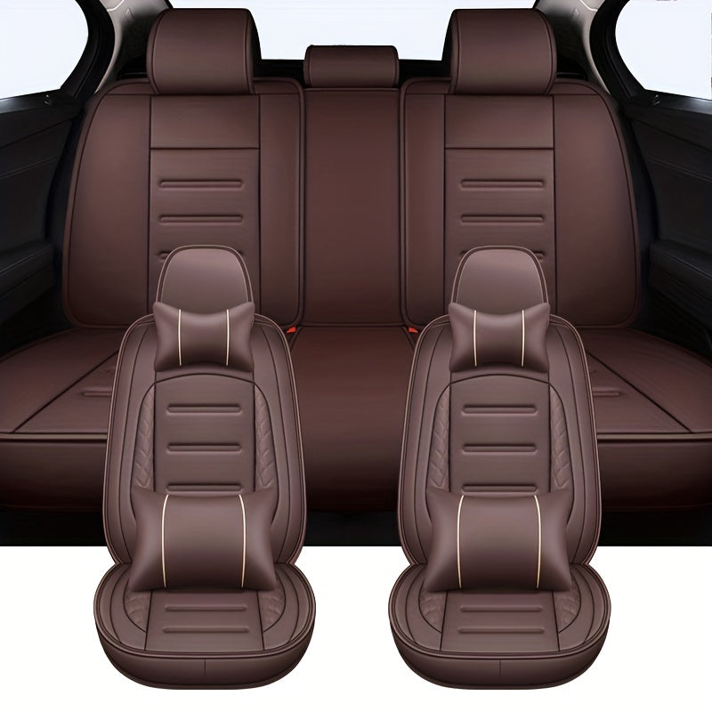 5 Seat Car Seat Cover YNOOH PU Leather Auto Cushion Protector