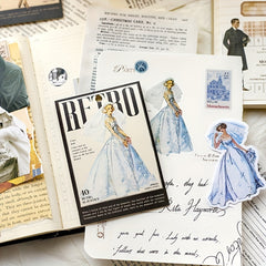 40pcs Nostalgic Characters Stickers Scrapbooking Label Art Journal Planner
