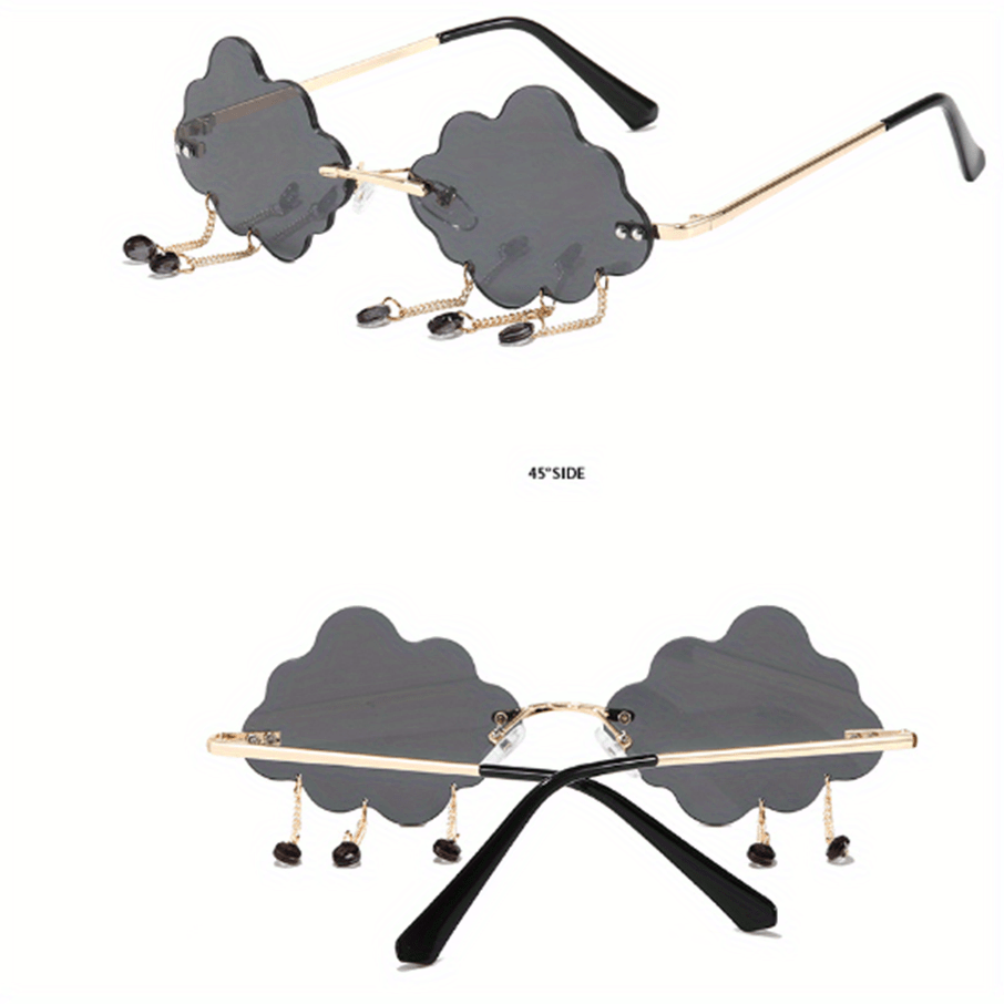 Cloud Sunglasses Raindrop Rimless Sunglasses Funny Party Glasses