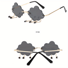 Cloud Sunglasses Raindrop Rimless Sunglasses Funny Party Glasses