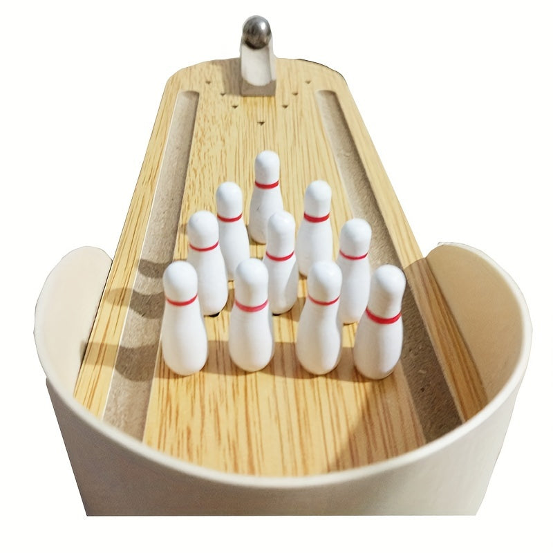 Mini Wooden Desktop Bowling Game for Family Gathering