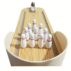 Mini Wooden Desktop Bowling Game for Family Gathering