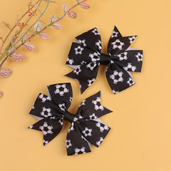 2pcs Children's Bow Hair Clip Set for Sports Hair Accessories