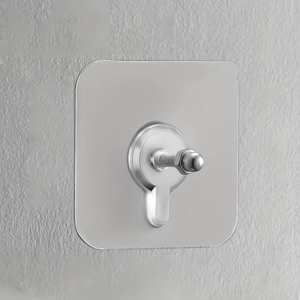 10pcs Seamless Adhesive Wall Hooks No Drilling Non Trace Hanging