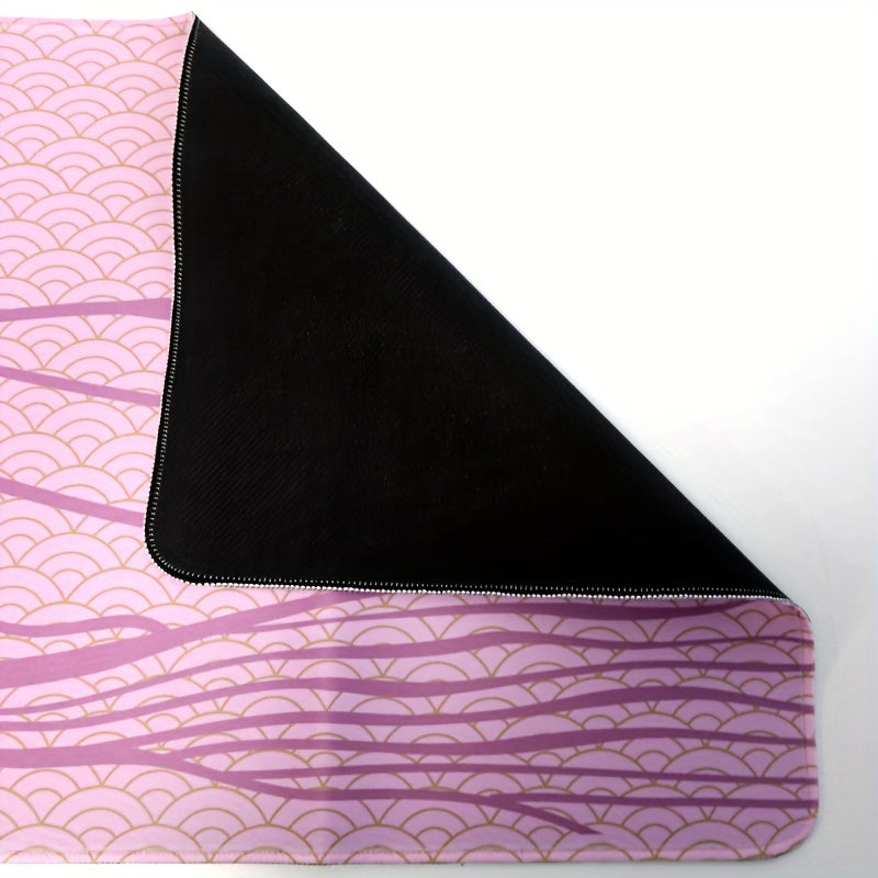Pink Wave Gaming Mouse Pad Large Desk Mat 35.4x15.7 Inch