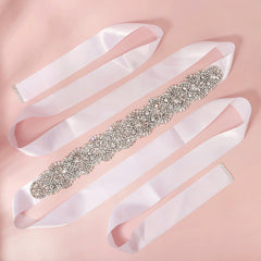 Rhinestone Flower Bridal Belt Wedding Dress Waist Chain Sash