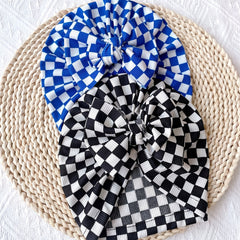 Plaid Bow Decor Hat for Women