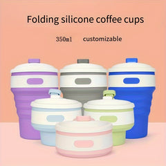 350ml Silicone Foldable Water Cup Outdoor Portable Collapsible Bottle