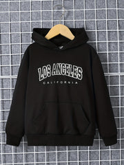 LOS ANGELES Boys Pullover Hooded Sweatshirt Spring Fall Kids Clothing