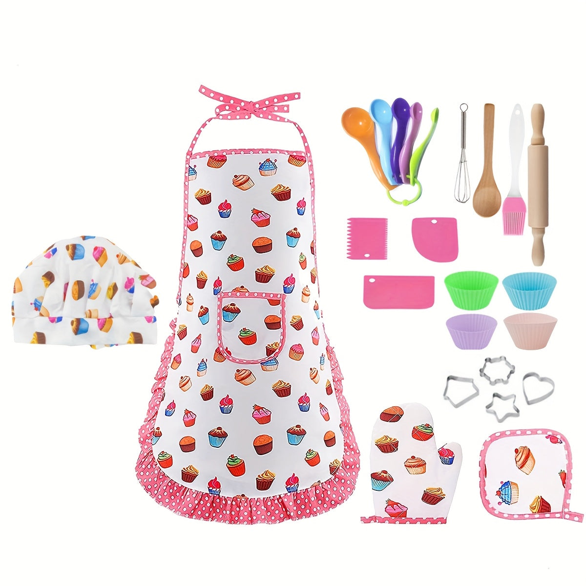 Kids Playhouse Apron Set Kitchen Baking Set Role Playing Toys