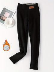 Plush Lined Thermal Pants Soft Comfy Slim Elastic Tights Women's Li
